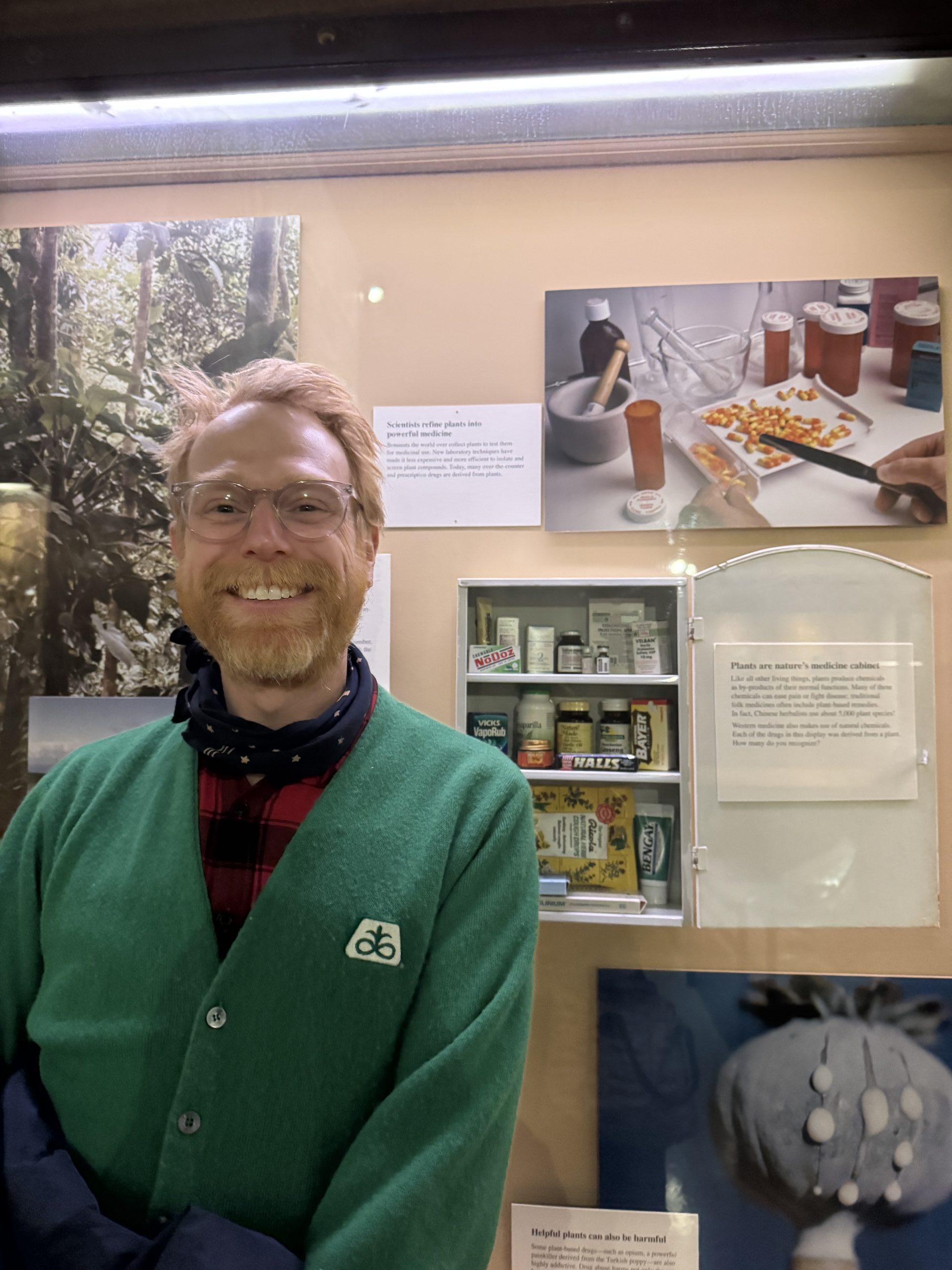 Ryan Bender at a Pharmacy Exhibit at the Field Museum in Chicago.
