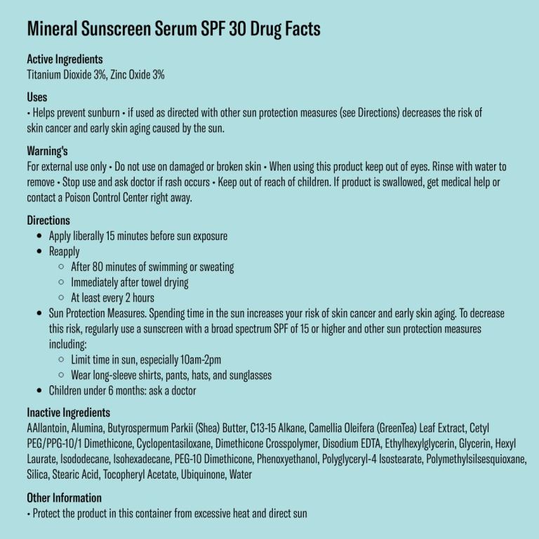 Bask SPF 30 Mineral Facial Serum