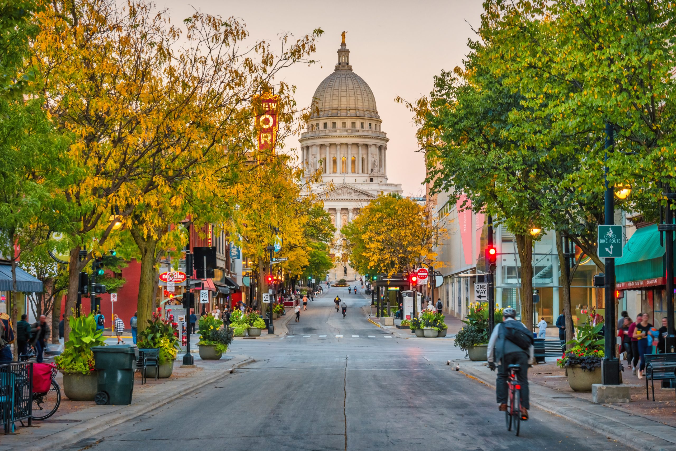 Photo of State Street in Madison, Wisconsin
