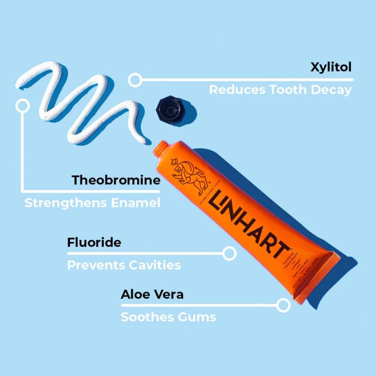 Linhart toothpaste features